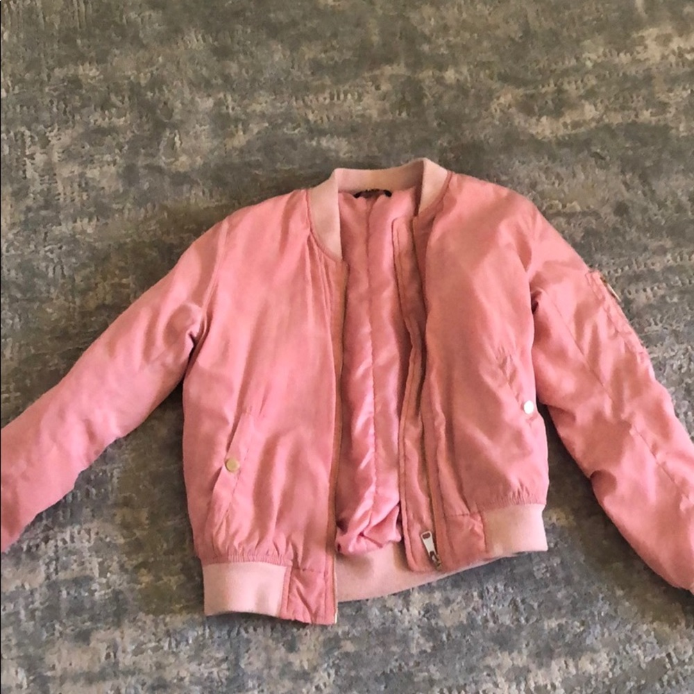 Pink bomber jacket